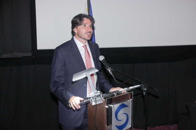EU Delegation Political Counselor Dr. Julian Vassallo. Cine Europa will screen the best European movies for free at Shang Cineplex, Shang Rila Plaza from September 11-21, 2014. Photo by Jude Bautista. 