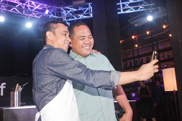 Rico shoots Selfie w friend. MasterChef Asia visited URBN Bar & Kitchen 28th St, Bonifacio Global City, Taguig. Photo by Jude Bautista